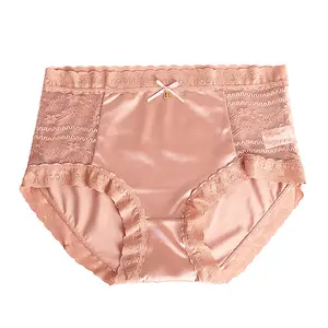 Silky Satin High Waist Panties Soft and Comfortable • Seamless Invisible • Breathable Panties Women's Daily Comfort Womenswear Basic
