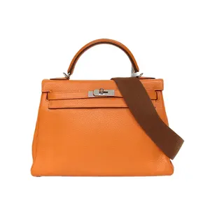 Pre-owned HERMÈS HERMES Kelly 32 Orange H(93) Togo ,2010