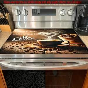 [1pc Heart-shaped Stove Cover] 1pc Heart-shaped Coffee Steam Rubber Stove Cover Protector | 2D/Flat, Morning-inspired,suitable for coffee shops, home breakfast areas, and morning-oriented events