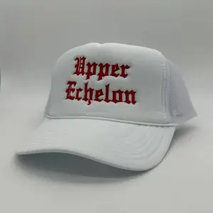 Upper Echelon Old English Foam Trucker - White