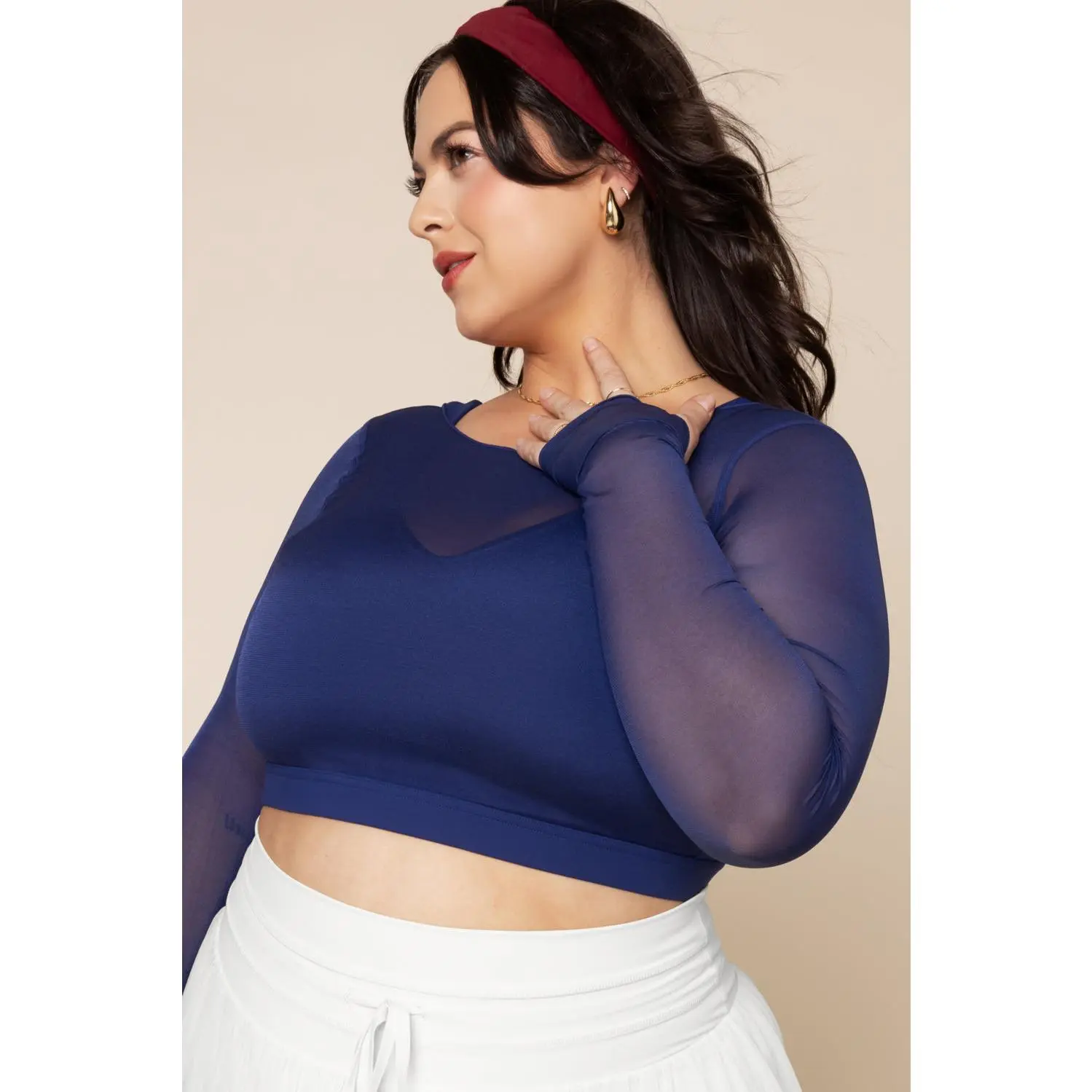 Coquette Long Sleeve Mesh Bra - Sapphire Coquette Long Sleeve Mesh Bra - Sapphire