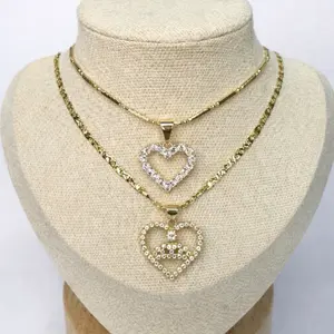 A60. necklace with heart-shaped frame