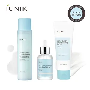 IUNIK Beta Glucan Daily Glow Set | Beta Glucan Serum + Lacto Barrier Milk Essence + Daily Moisture Cream