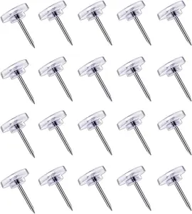 150 Count Push Pins, Clear Thumb Tacks, Flat Thumb Tacks Steel Point and Clear Plastic Head Pushpins, Transparent Thumbtacks for Cork Board Bulletin Boards for School, Office, Cork Board,Wall Hanging,