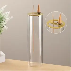 Glass Anti-Dust Incense Holder, Two-In-One Cone Stick Adapter, Meditation Yoga Spa Aromatherapy Tool, Essential Relaxation Fragrance Accessory