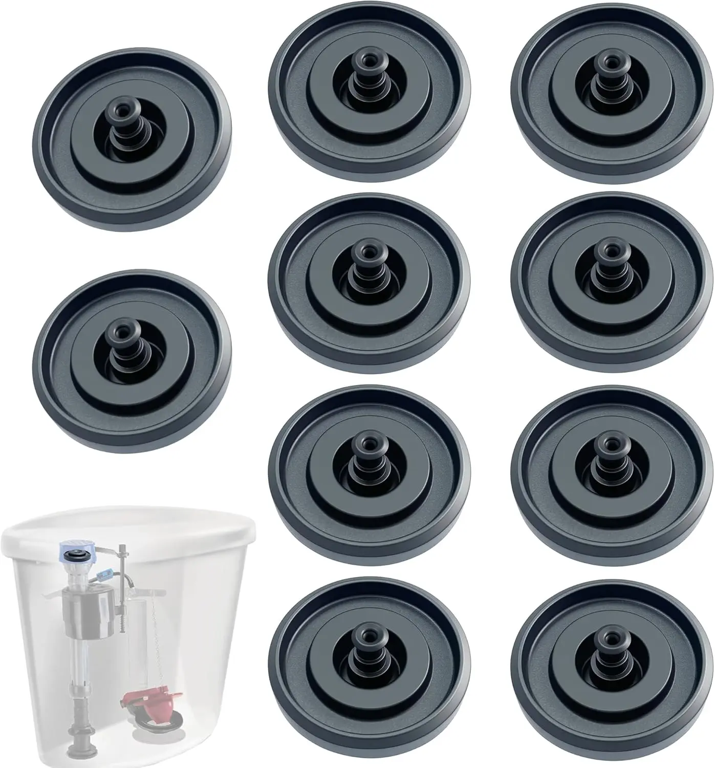 83143 Toilet Fill Valve Seal Replacement Part for Kohler Toilet Fill Valve - Durable Rubber Diaphragm Assembly for DIY Toilet Tank Repair & Leak Prevention (Pack of 10)