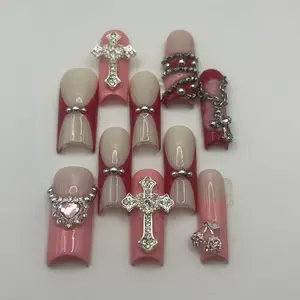 Pink Punk Princess Press on nails