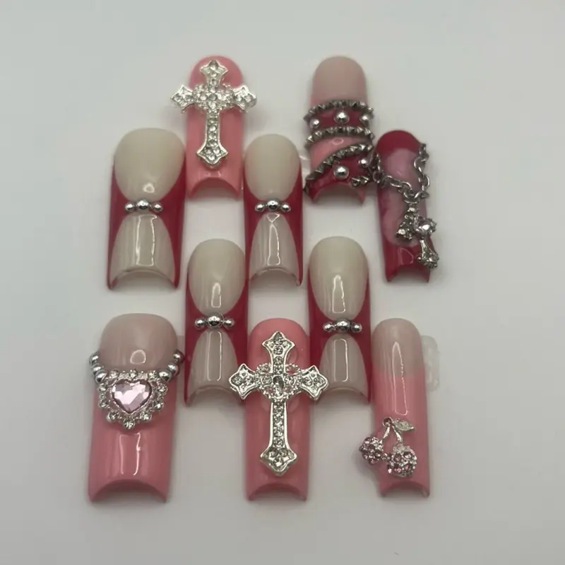 Pink Punk Princess Press on nails