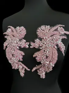 Gina Baby Pink Rhinestones Applique