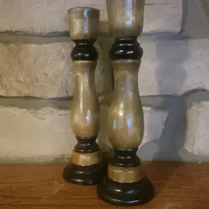 Wooden Candlestick