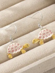 Boho Cute Turtle Earrings, Oceanic Geometric Pendant Earrings, Creative Girls' Holiday Accessory Gift, Casual Style, All Seasons