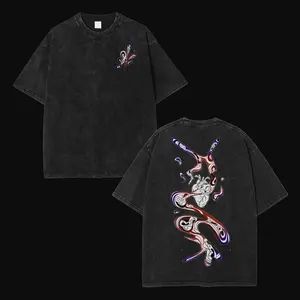 valentine shirts The Summer Hikaru Died Wash T-shirt,  Casual Short Sleeve Shirt, Unisex Acid Washed Lightweight Cotton T-Shirt, Gift For Anime Fan, Anime Lover Fabric Menswear