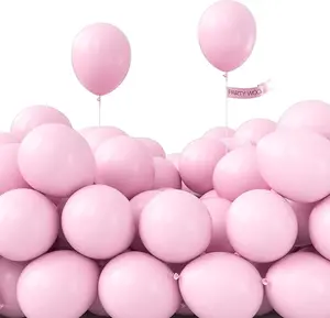 PartyWoo Baby Pink Balloons 50pcs 5 Inch Pastel Pale Light Pink Latex Helium Balloons for Baby Shower Gender Reveal Engagement Bachelorette Easter Bridal Shower Birthday Party Decorations Pink-Q05
