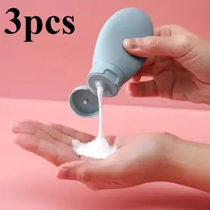 Travel subpackage Bottle pouring Color blow molding empty bottle Soft plastic 60ml lotion travel subpackage