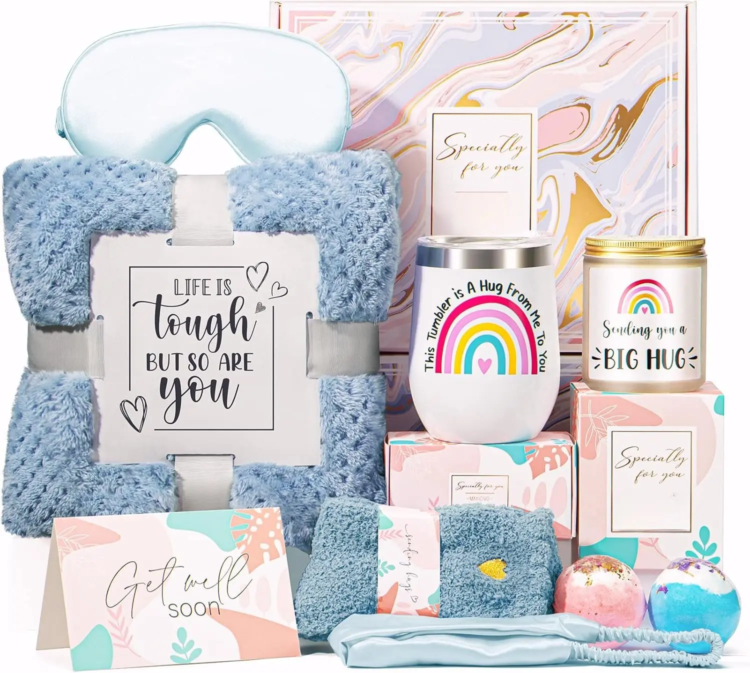 Get Well Soon Gifts for Women, Inspirational Birthday Gifts for Women, Self Care Package Get Well  Baskets for Friends After , Sympathy Thinking of you Gifts, Feel Better Cancer Care Gifts