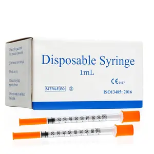 1ml Pet Hand-Feeding Syringe 31G 5/16" Tip for Small Animals, 100-Count Pack