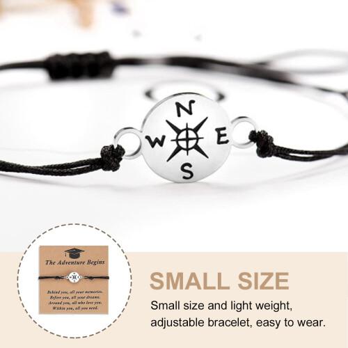 Graduation Bracelet Gift for Her Him - Class of 2026 High School College Graduation Gif High School & College Graduation Present with Cap Box & Inspirational Card - Adjustable Unisex Keepsake for Teen Girls Boys Women Men