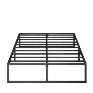 Lorelai 14 Inch Metal Platform Bed Frame, Mattress Foundation with Steel Slat Support, No Box Spring Needed, Easy Assembly, Full, Black