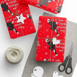 Twilight Christmas Wrapping Paper – Edward Cullen Quote ‘As If You Could Outrun Me’, Vampire Gift Wrap Sheet, Twilight New Moon Merch & Fan Gift