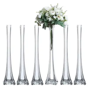 Craft And Party, 6 Pack, Eiffel Tower Vases Centerpiece, Flower Vase for Wedding Decoration