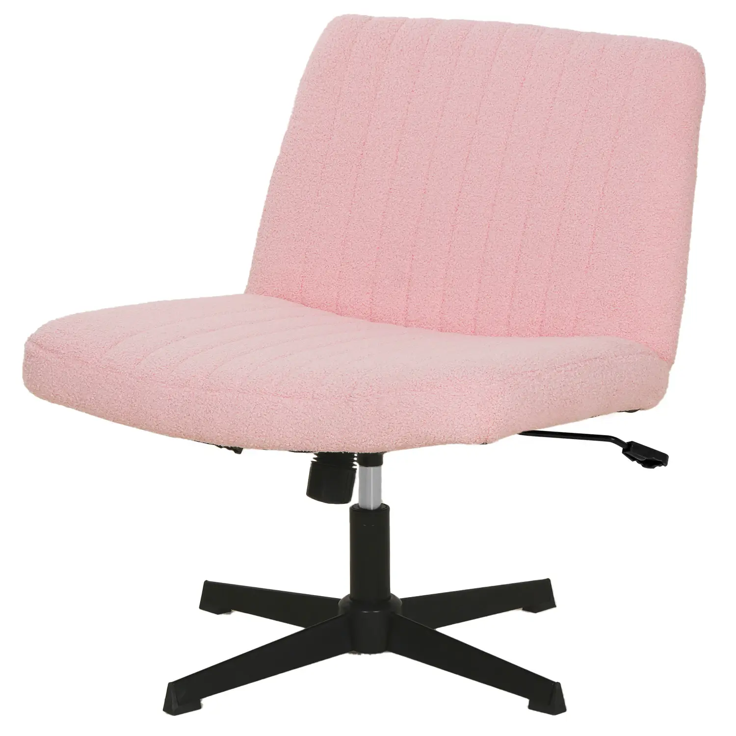 Criss Cross Chair Vanity Chair with Armless Cross-Legged Design Adjustable Height and Premium Comfort Versatility for Home,Office and Easy Assembly Ma