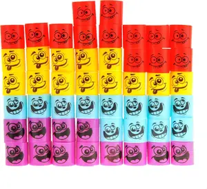 PowerTRC 50 Pcs Mini Slinky Party Favors Mini Slinkies Bulk, Emoticon Rainbow Spring Toys Goodie Bag Stuffer, Coil Spring Toy for Carnival Prize Classroom Exchange Gifts