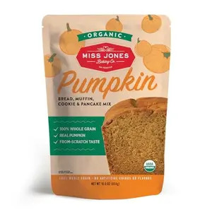 Miss Jones Baking Organic Pumpkin Bread, Muffin, Cookie & Pancake Mix, Vegan-Friendly, Dairy and Soy-Free, 100% Whole Grain (Pack of 1)