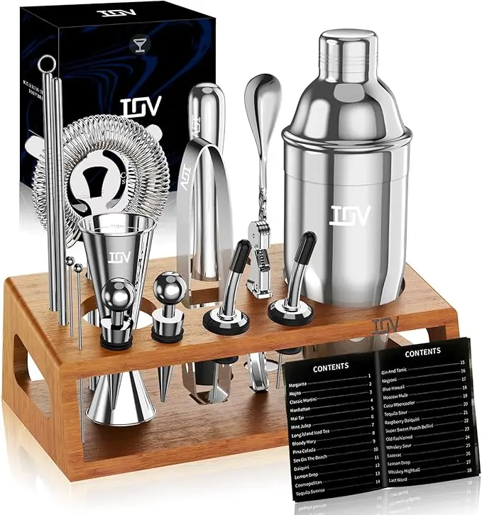 IOV 17-Piece Cocktail Shaker Kit | Premium Bartender Tools Set with 18oz & 28oz Shakers for Mixology at Home Bars, Lounges, and Parties  #Summervibes