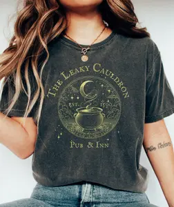 new black Leaky pub Comfort Colors T-shirt, Universal Trip, Potter World Tee, Wizarding Apparel, Alley Top, Potterhead Gift, Cute Harry, cauldron