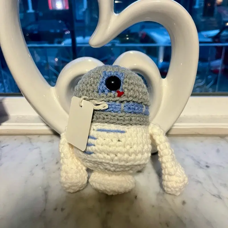 Handmade Blue & White Droid