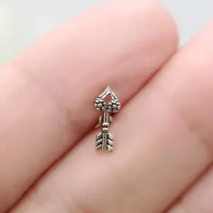 16G Antique Cute Arrow Surgical Steel cartilage earring, Helix, Conch Piercing