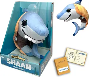 Shaan Sharmadillo – 12” Soft Plush Shark and Armadillo Hybrid Animal for Kids – Collectible Stuffed Animal with Character Field Guide – Snuggly Companion That Builds Imagination & Empathy