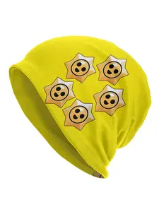 Brawl Stars Bonnet for Men and Women, Thin Stylish Beanie Cap for All Seasons, Casual Outdoor Fabric Hat for Trendy Look