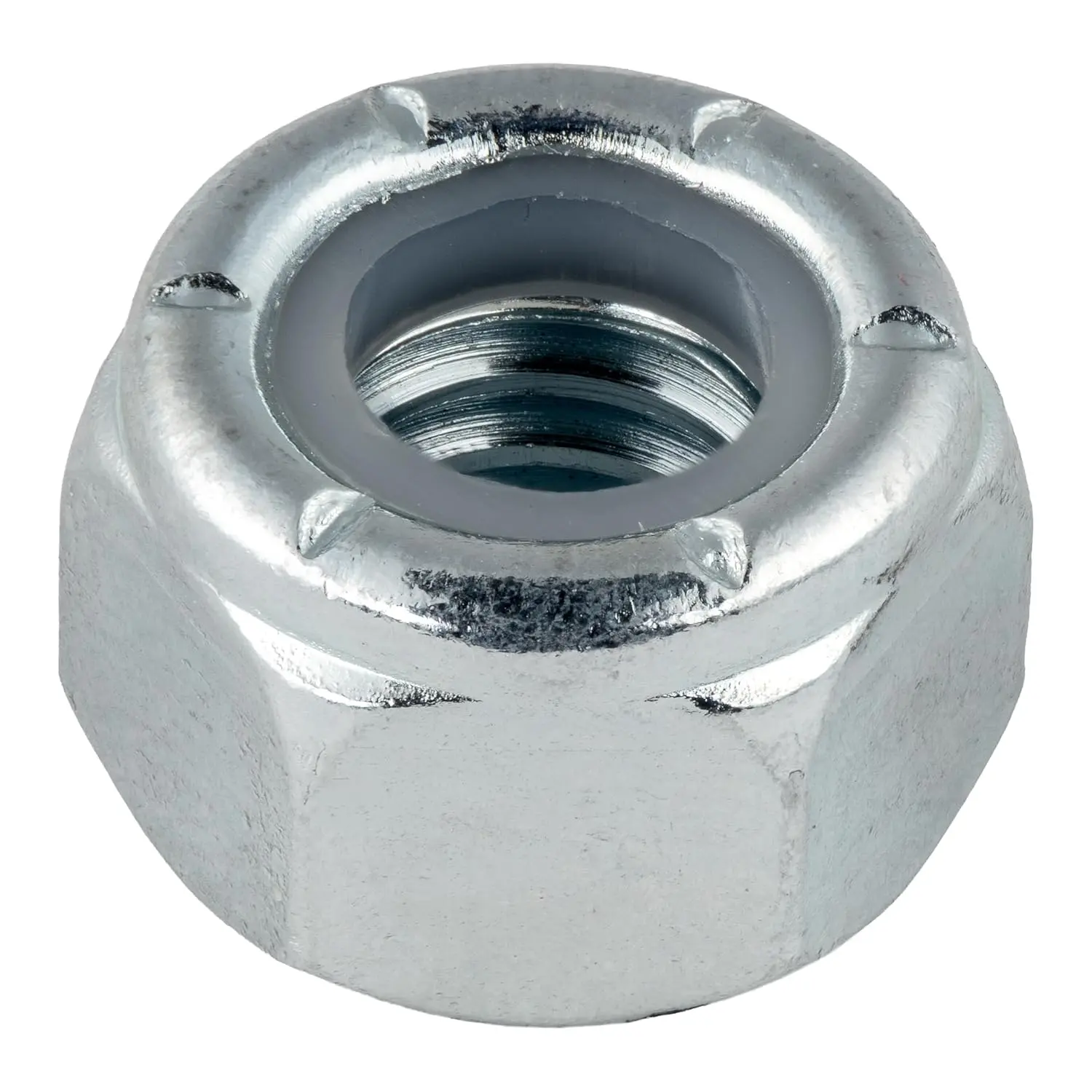 5/16"-18 (100 Pack) Nylock Hex Nuts, Grade 2, Nylon Insert Locknut by