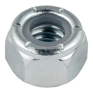 5/16"-18 (100 Pack) Nylock Hex Nuts, Grade 2, Nylon Insert Locknut by