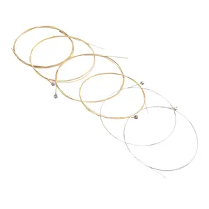 Set 6 Metal Strings for Acoustic Guitar 1 Meter 1M New