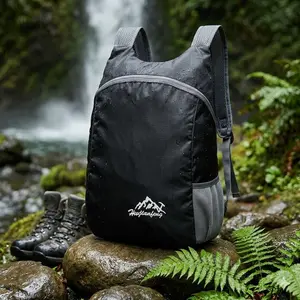 Ultralight Foldable Waterproof Backpack: Breathable Straps & Sweat-Free Back Panel, Compact Storage, Tear-Resistant Material, Multi-Pocket Organizer, External Attachment System. Perfect for Camping, Hiking & Outdoor Adventures.