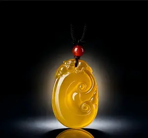 Natural Yellow Agate Guanyin Buddha Pendant | Good Luck | Safety | Love summerwins,summerwins
