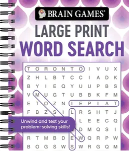 Large Print Swirls Word Search Puzzle Book - Spiral-Bound, Cognitive Stimulation, Attention Span Boost, Eye Training, Relaxation Mental Exercise for Kids
