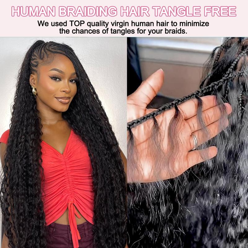 [YWIGS] Bulk Human Hair for Braiding No Wefted Natural Color - Human Hair for Boho Braids TikTokShopJumpstartSale