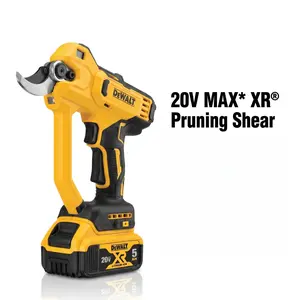 DeWALT 18V XR 20V MAX Cordless Pruning Shears for Garden Tree Branch Bypass Pruner with 40mm High Carbon Steel Non Stick Blade LED Light and Safety Lock Smooth Trigger Mechanism