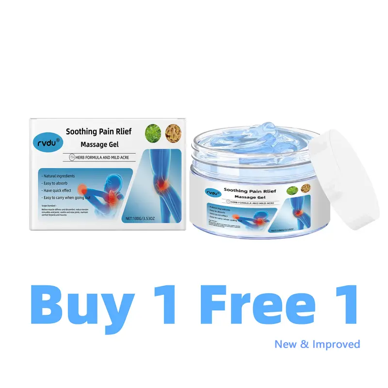 【Buy 1 Get 1 Free】Rvdu Joint Relief Gel – Relief for Knee, Back, Shoulder, Neck & Muscle Pain | Body Care Massage Cream 【New & Improved】 Natural Herbal Ointment Wellness