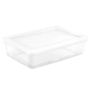Sterilite 28 Qt Storage Box, Stackable Plastic Container Home Organizer, 30 Pack
