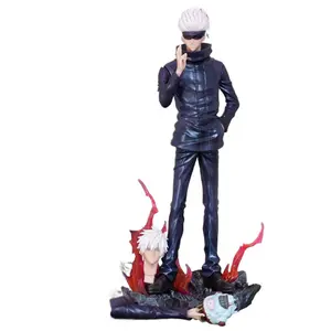 33cm Jujutsu Kaisen Satoru Gojo Figure, Replaceable Heads & Arms, PVC Anime Collectible with Effect Base