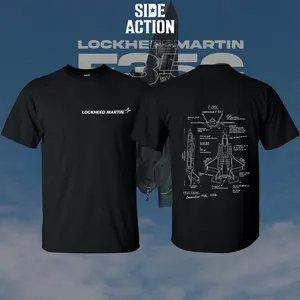 Tactical Heritage F-35C Lightning II Vector Double-Sided T-Shirt/Hoodie Vintage Lockheed Martin Graphic Tee, Retro Naval Aviation Streetwear, Heavy Cotton Tactical Collection, Gift for Men
