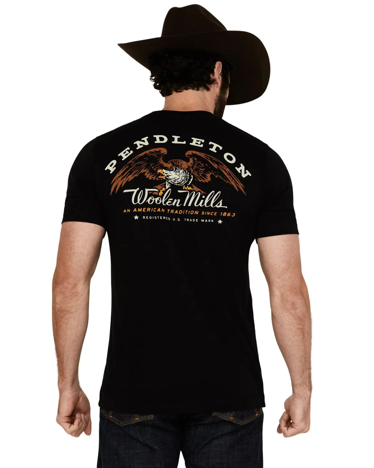 Pendleton Men's Men'S Boot Barn Eagle Logo Short Sleeve Graphic T-Shirt - Rg1181-74664