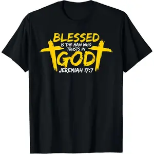 Blessed Is The Man Who Trusts In God - Christian Faith T-Shirt Golf Gift T-Shirt For Men And Women
