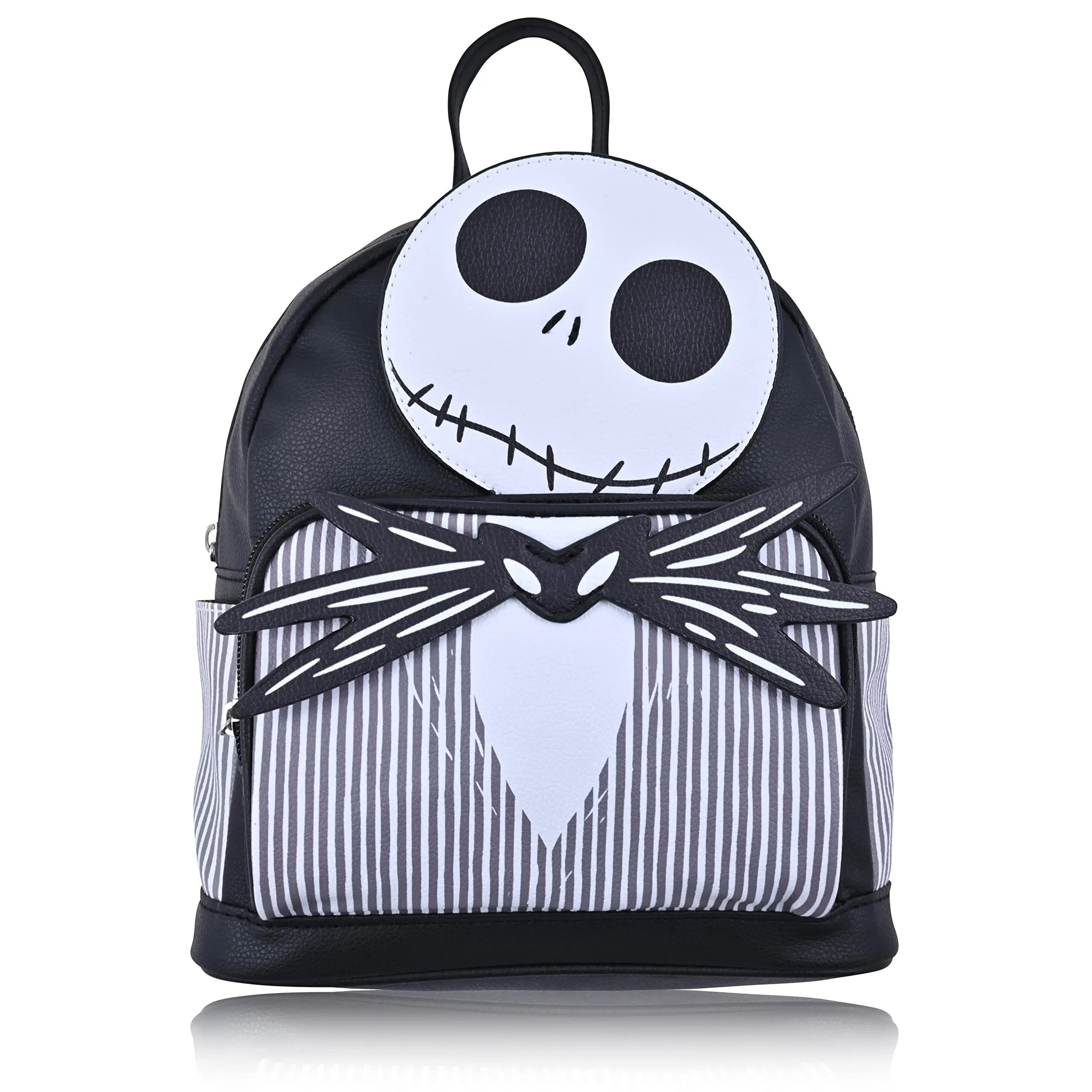 Fast Forward Disney Nightmare Before Christmas Backpack for Women | Nightmare Before Christmas Woman Purse | PU Leather Mini Backpack Purse | Jack Skellington Bag Cute Backpack for Adults and Teens
