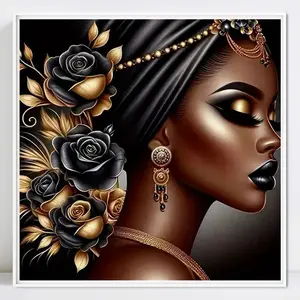 Women Full Round Diamond Embroidery Kit, Diamond Painting Kits, Handicraft, DIY Craft Supplies & Decorative Arts, Perfect Gift Idea for Creative Women, Handmade Gifts