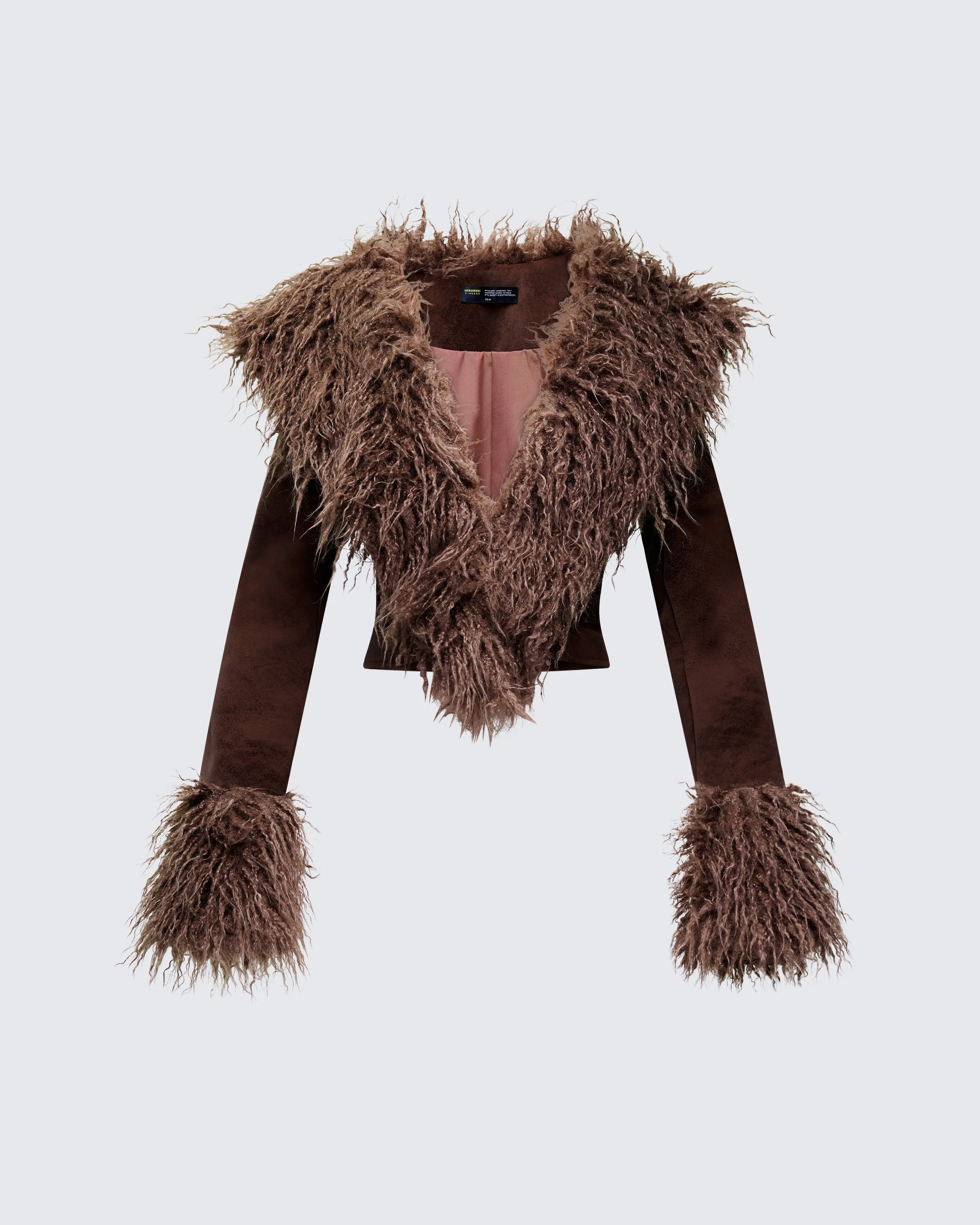Athena Brown Fur Lapel Jacket